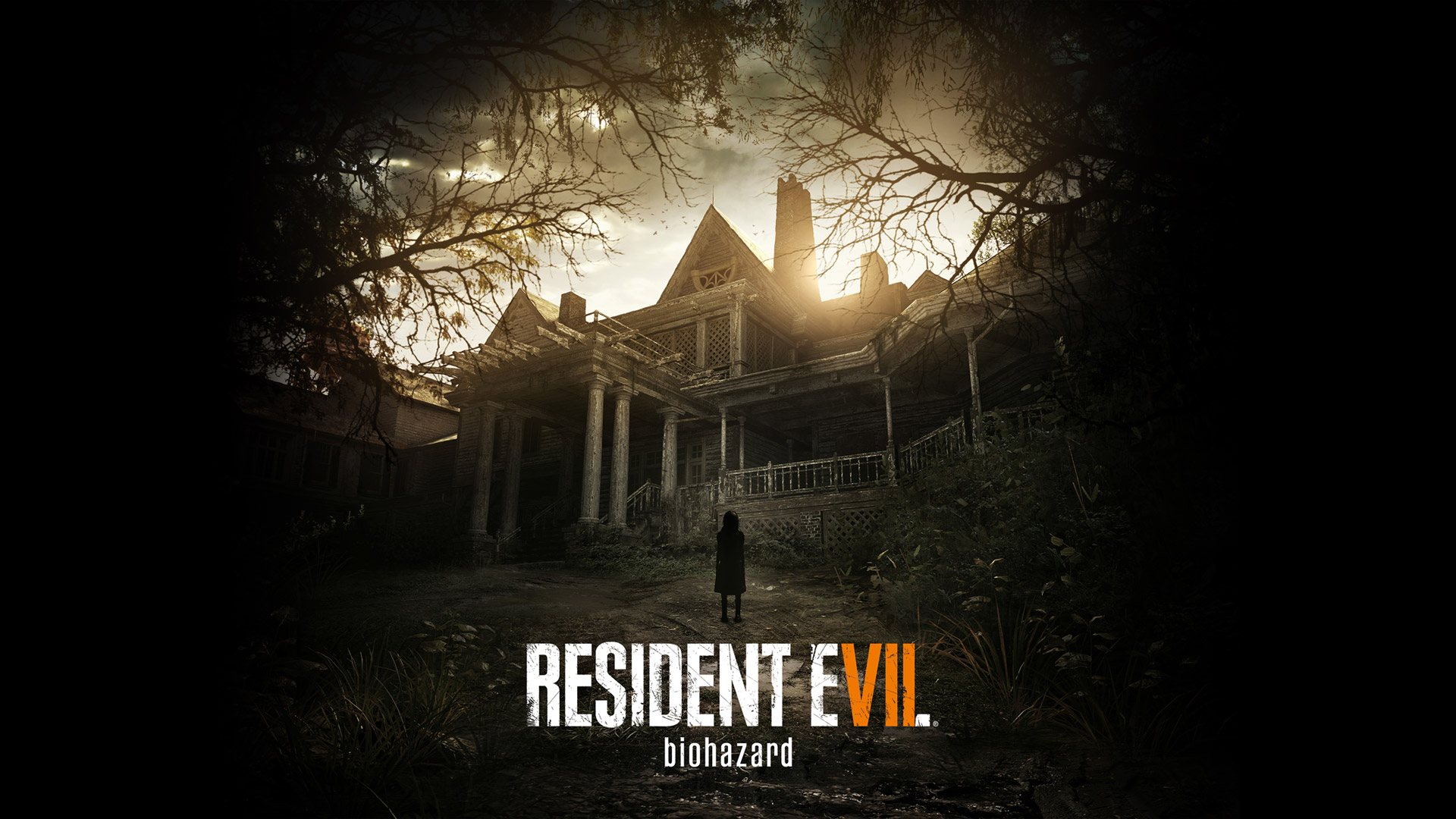 resident evil 7 fond d'écran hd,ténèbres,fiction,film,ciel,affiche