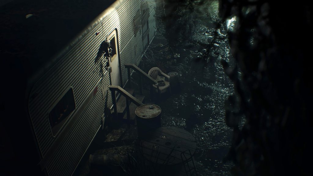 resident evil 7 fond d'écran hd,noir,ténèbres,lumière,capture d'écran,espace