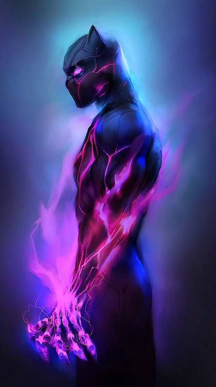 panther iphone wallpaper,violet,purple,fictional character,graphic design,electric blue