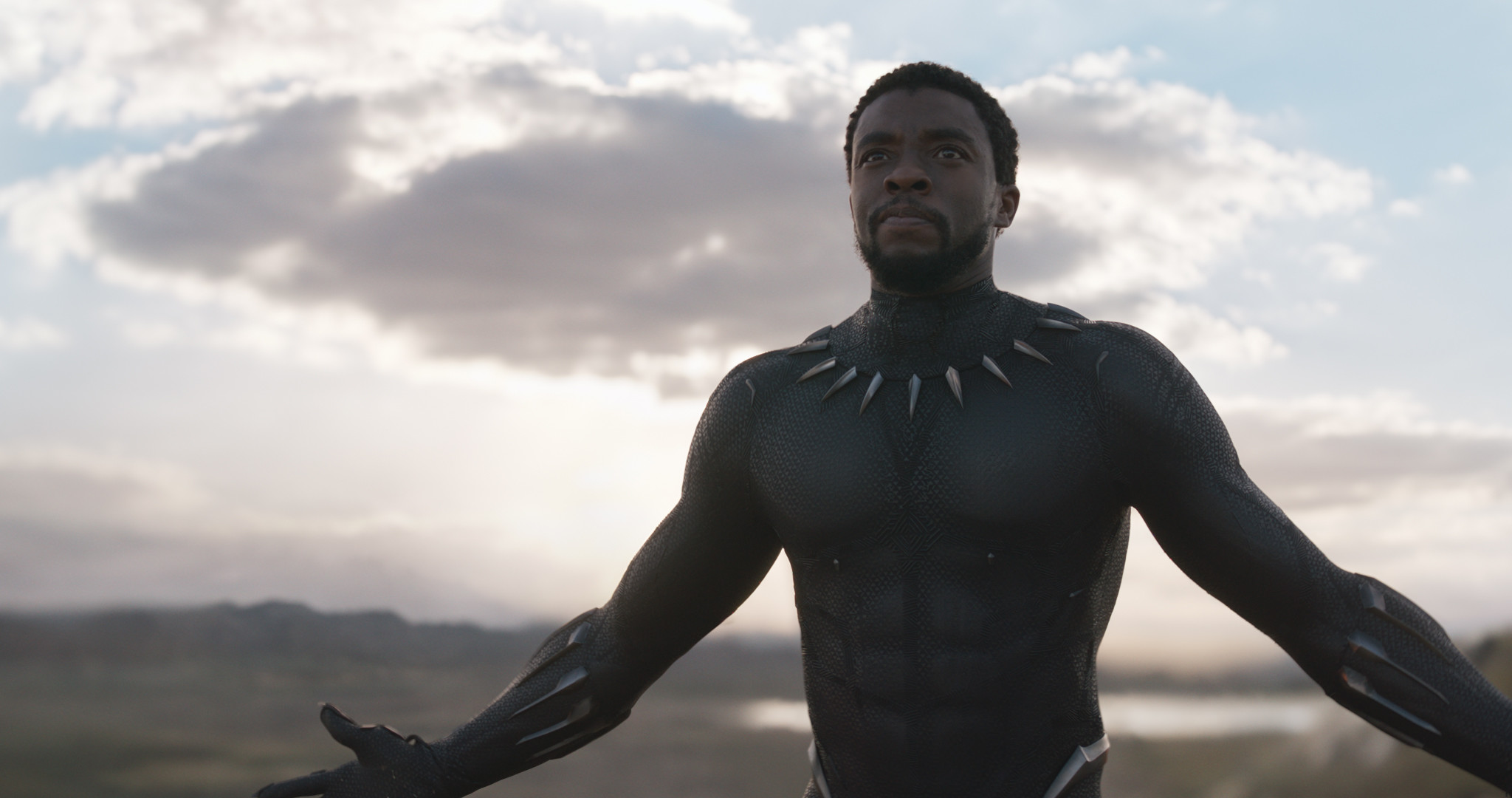 black panther marvel hd wallpaper,standing,arm,wetsuit,human,sky