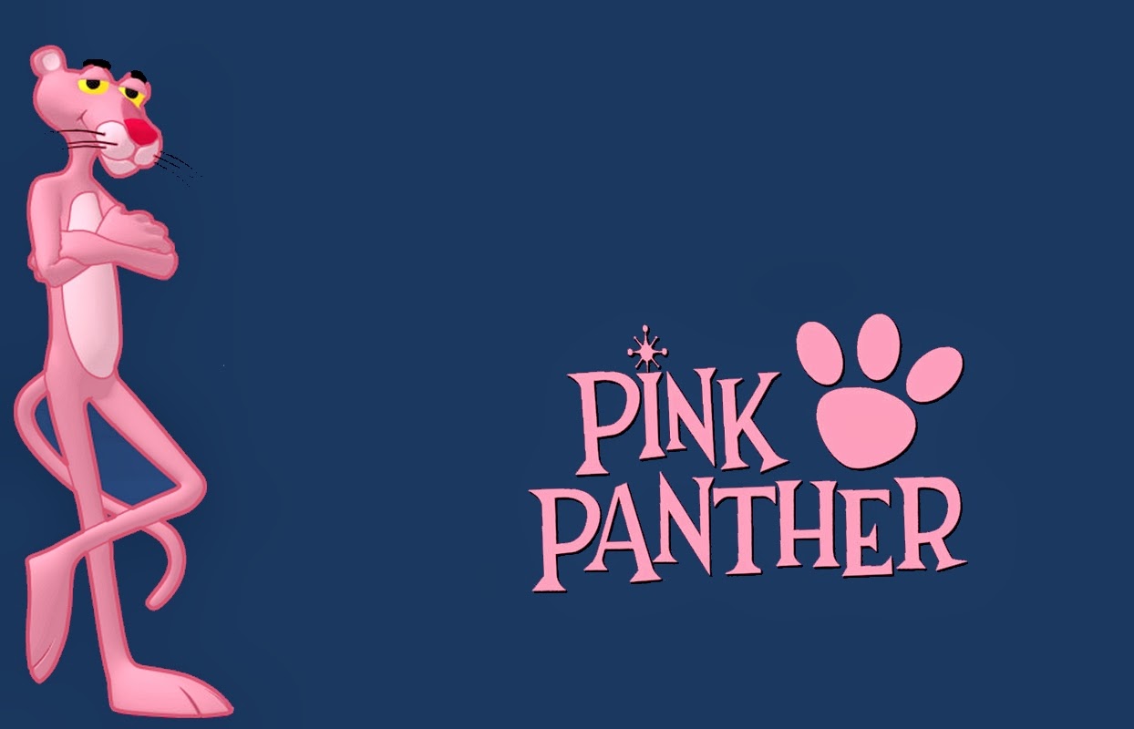 pink panther wallpaper,text,pink,font,animation,animated cartoon