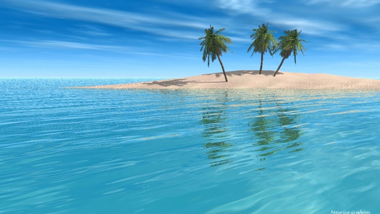 papier peint île tropicale,ciel,la nature,bleu,mer,océan