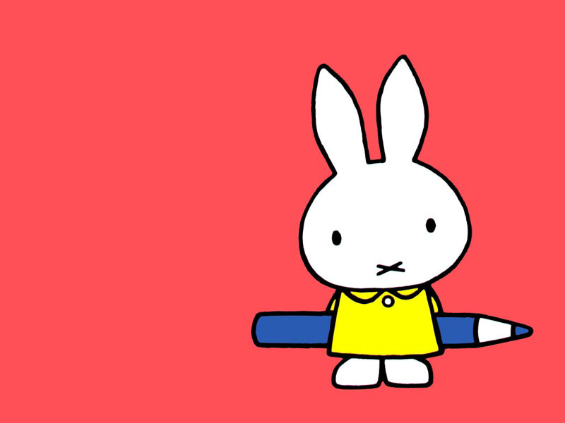 miffy wallpaper,cartoon,rabbit,red,pink,rabbits and hares