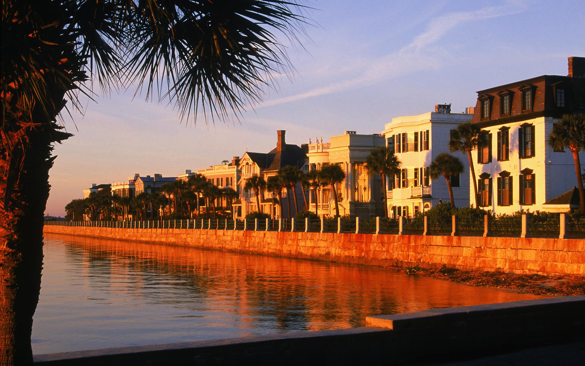 sc wallpaper,sky,waterway,water,reflection,town