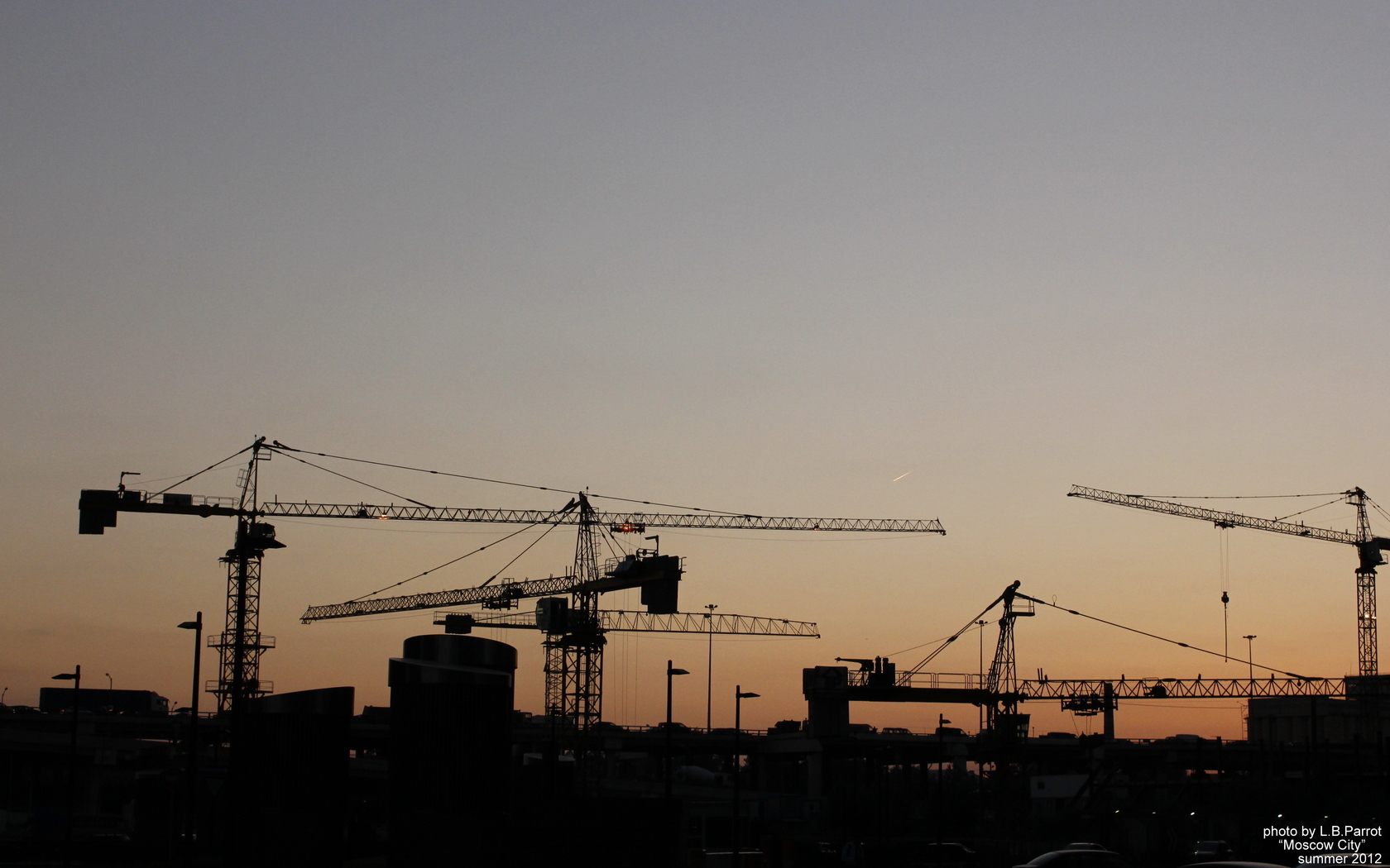 crane wallpaper,sky,cloud,morning,evening,urban area