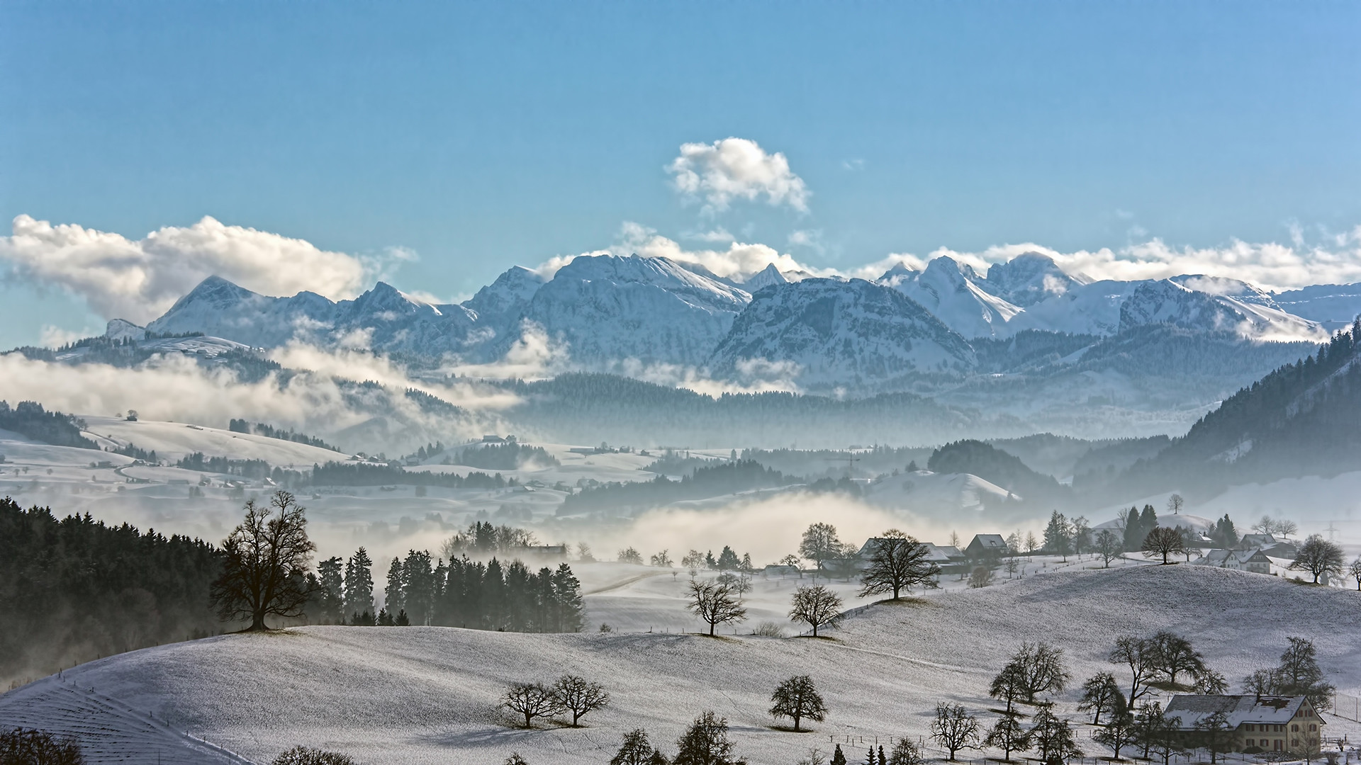 download di sfondi invernali,montagna,catena montuosa,natura,cielo,stazione di collina