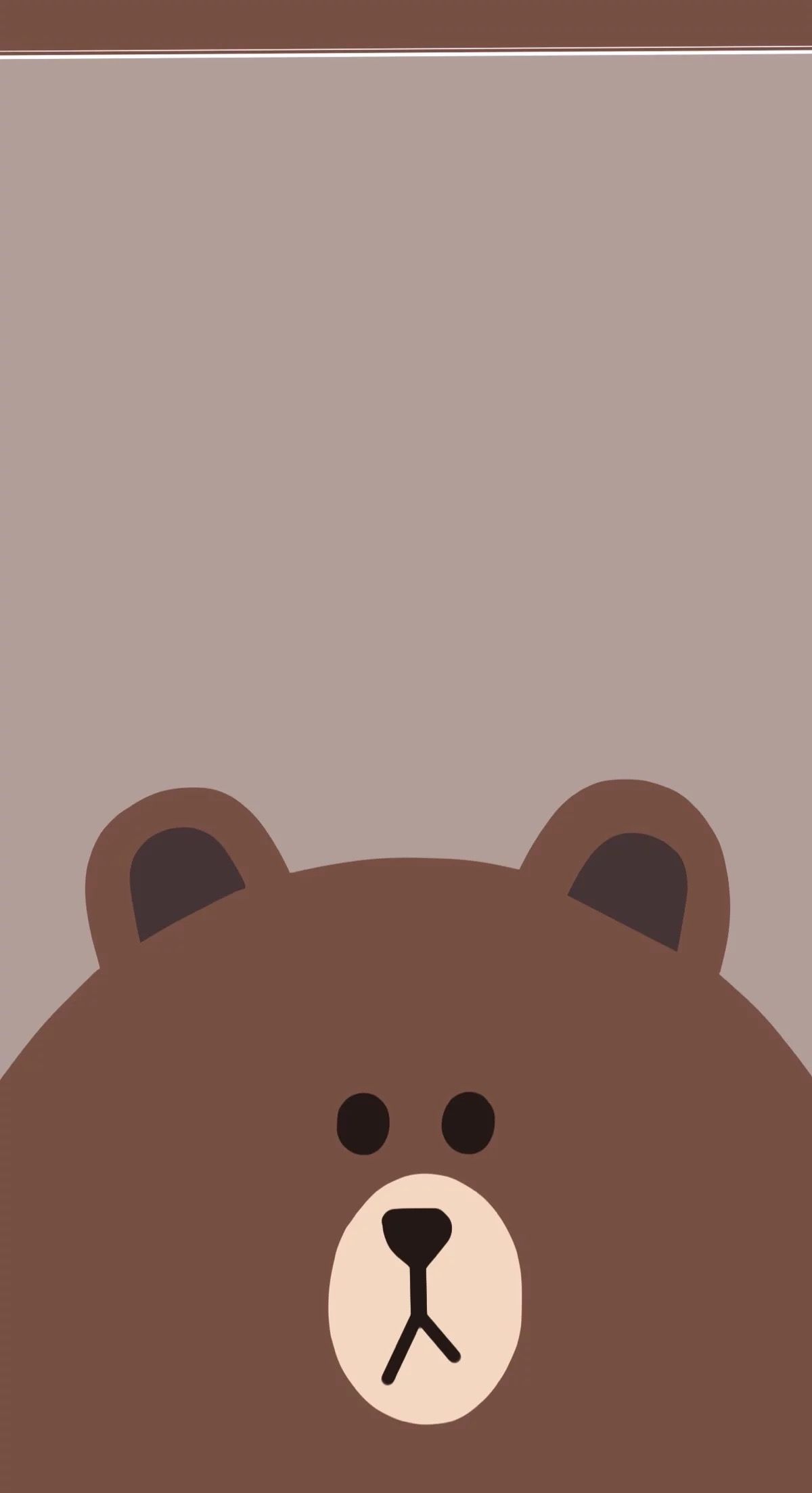 brown wallpaper line,bear,brown,teddy bear,head,cartoon