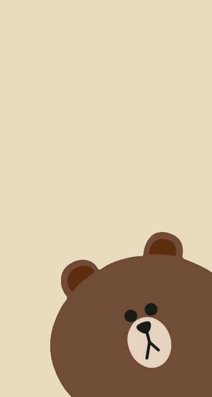 brown wallpaper line,teddy bear,brown,cartoon,bear,brown bear