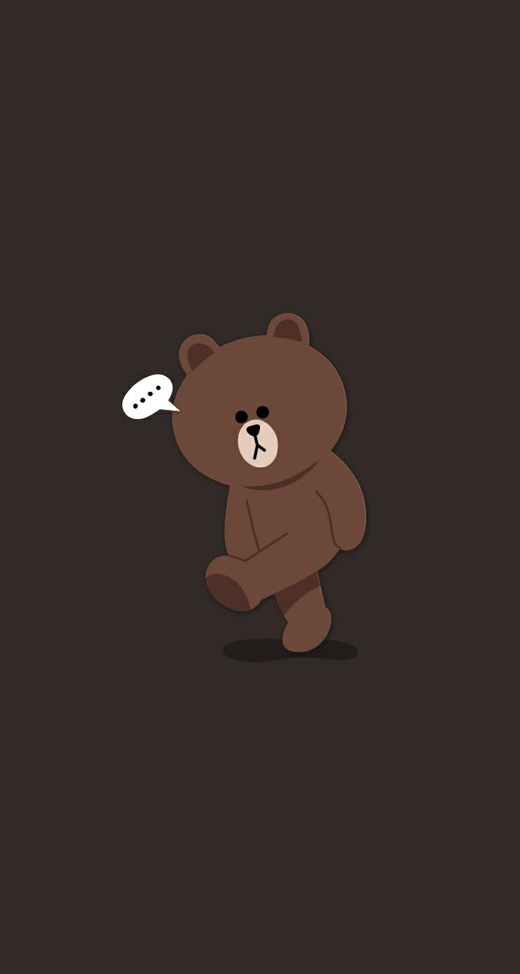 brown wallpaper line,cartoon,teddy bear,brown,animated cartoon,bear