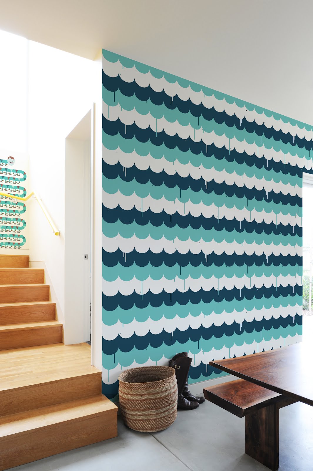 scallop wallpaper,aqua,blue,turquoise,interior design,green