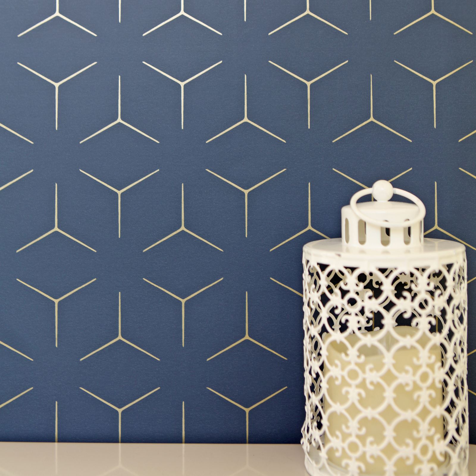 World Of Wallpaper Geometric Metallic Glitter Art Deco Geometric