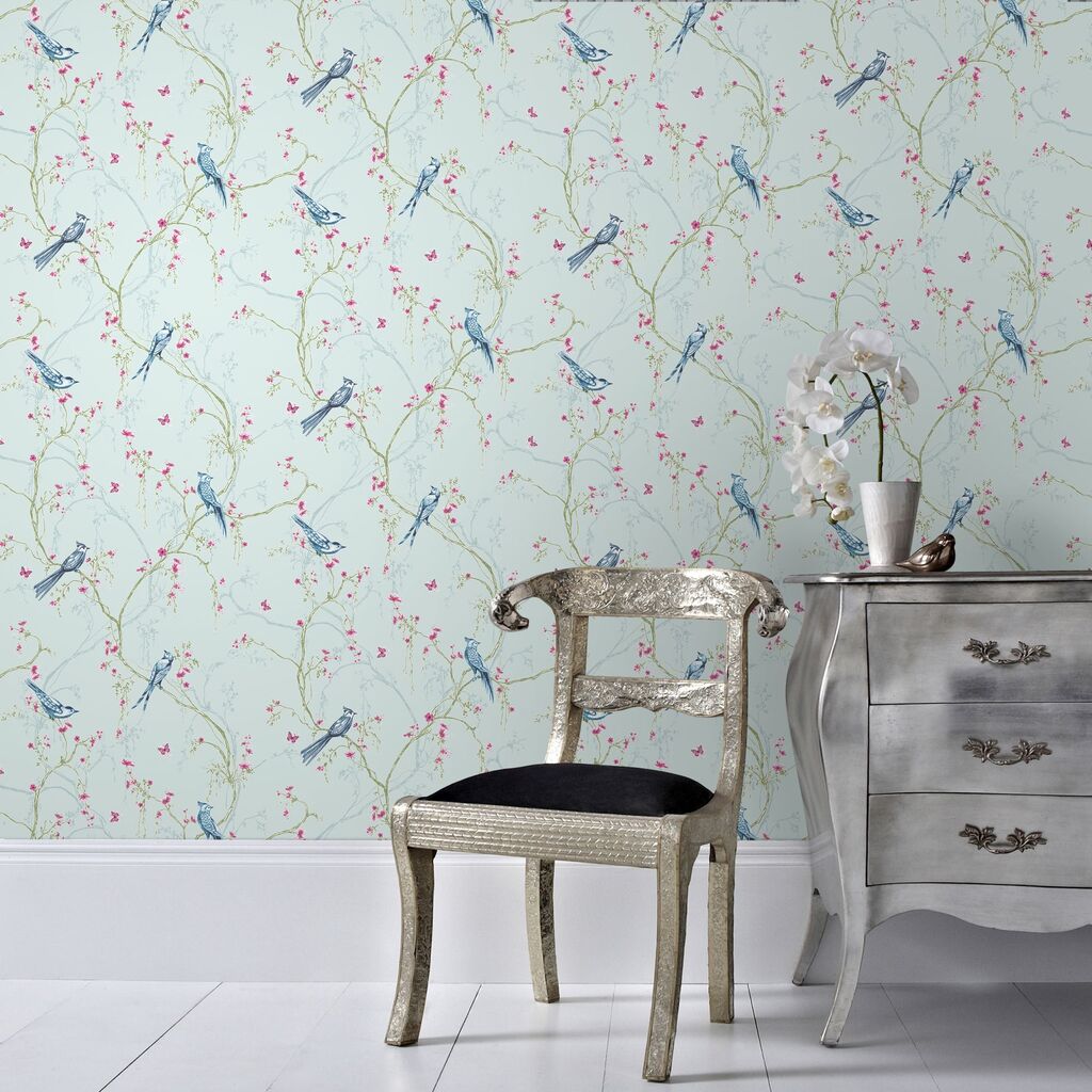 songbird wallpaper,wallpaper,wall,furniture,room,floor