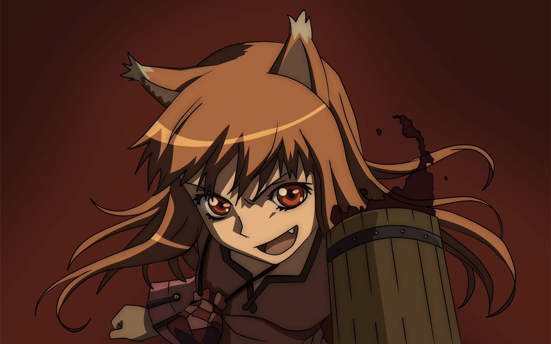 spice and wolf wallpaper,cartoon,anime,illustration,fictional character,mouth