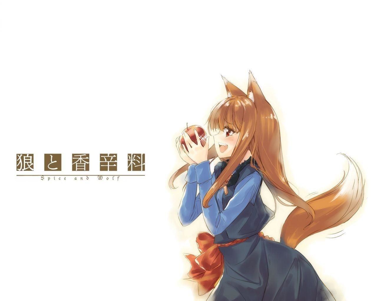 spice and wolf wallpaper,cartoon,anime,long hair,cg artwork,illustration