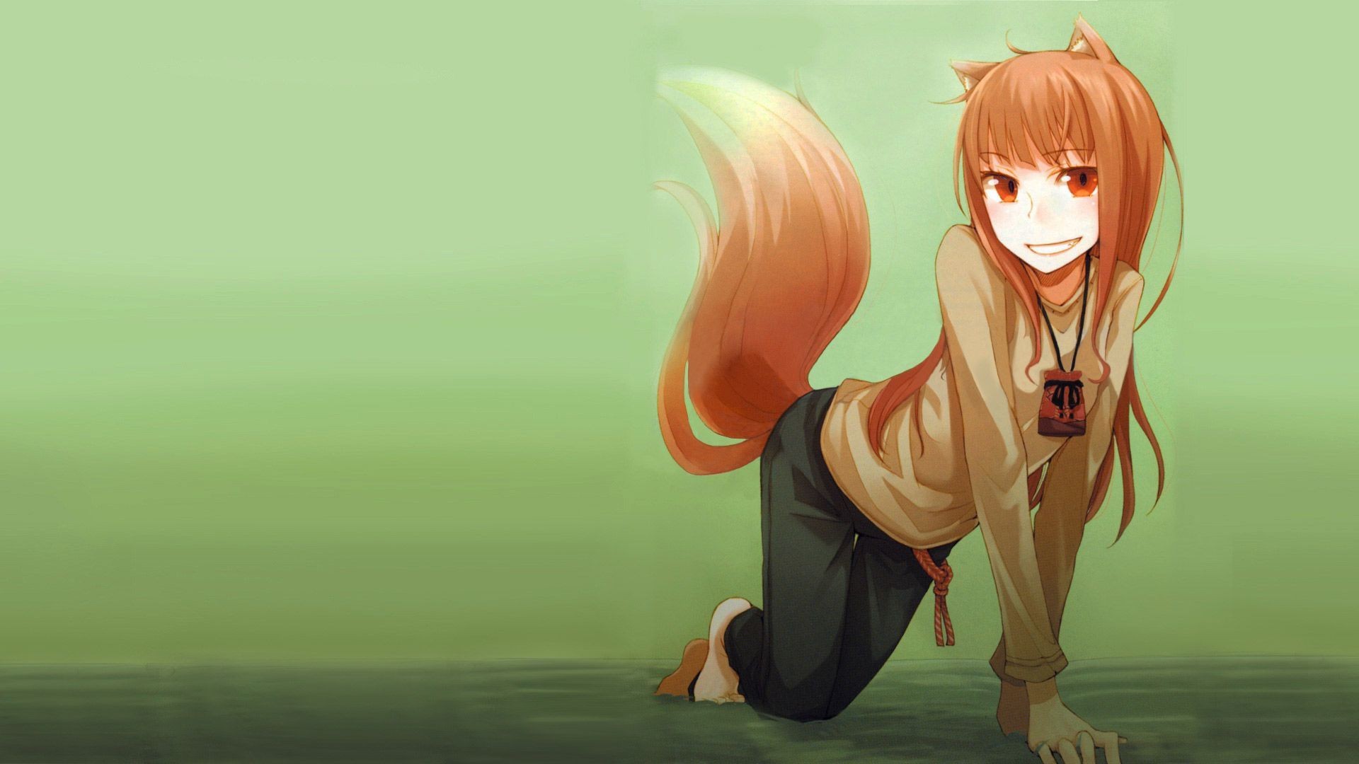 spice and wolf wallpaper,cartoon,anime,cg artwork,long hair,illustration