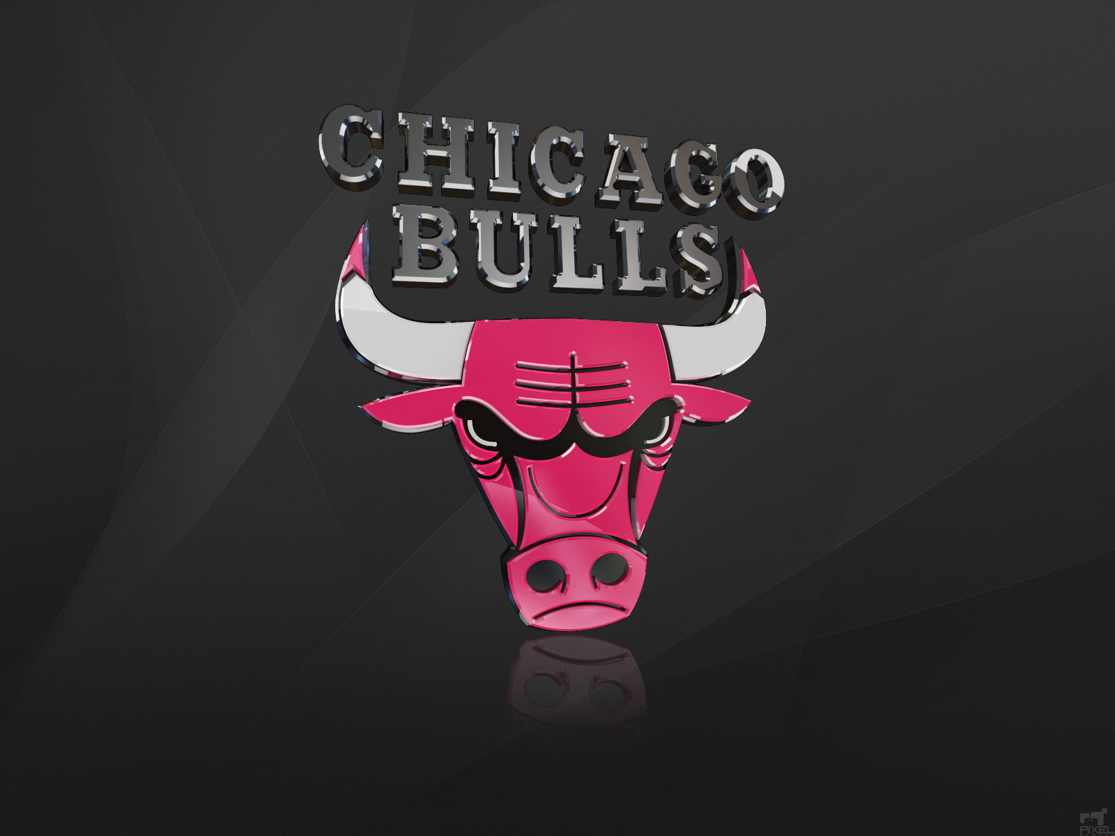 chicago bulls logo wallpaper,rosa,illustration,schriftart,grafikdesign,kunst