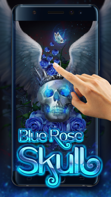 rose live wallpaper download,ghost,poster,skull,electric blue,fiction