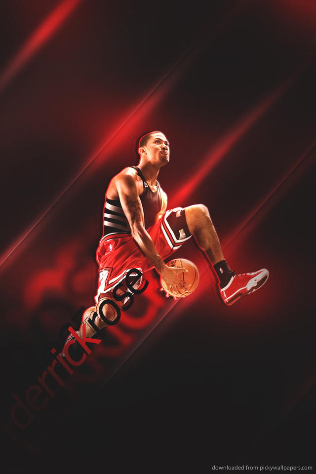 derrick rose wallpaper iphone,red,poster,basketball player,performance,animation