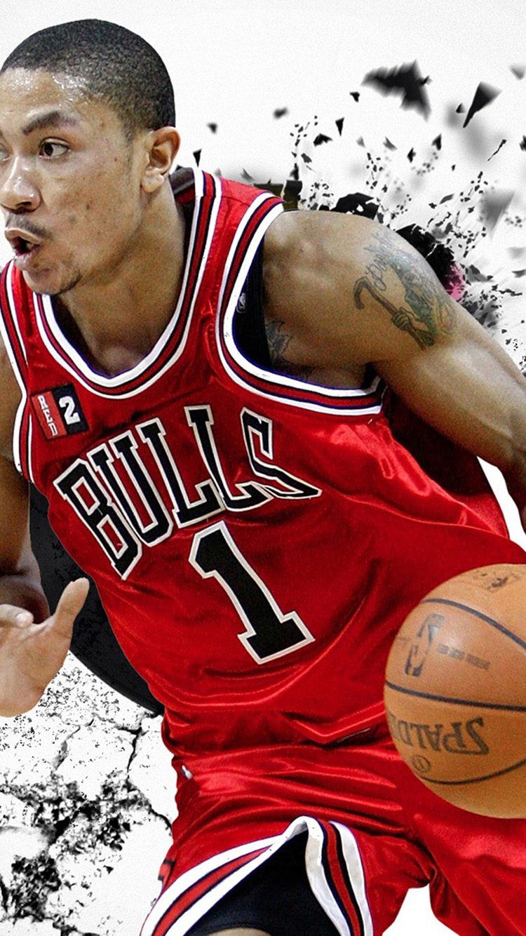 fond d'écran derrick rose iphone,joueur de basketball,mouvements de basket ball,joueur,basketball,basketball