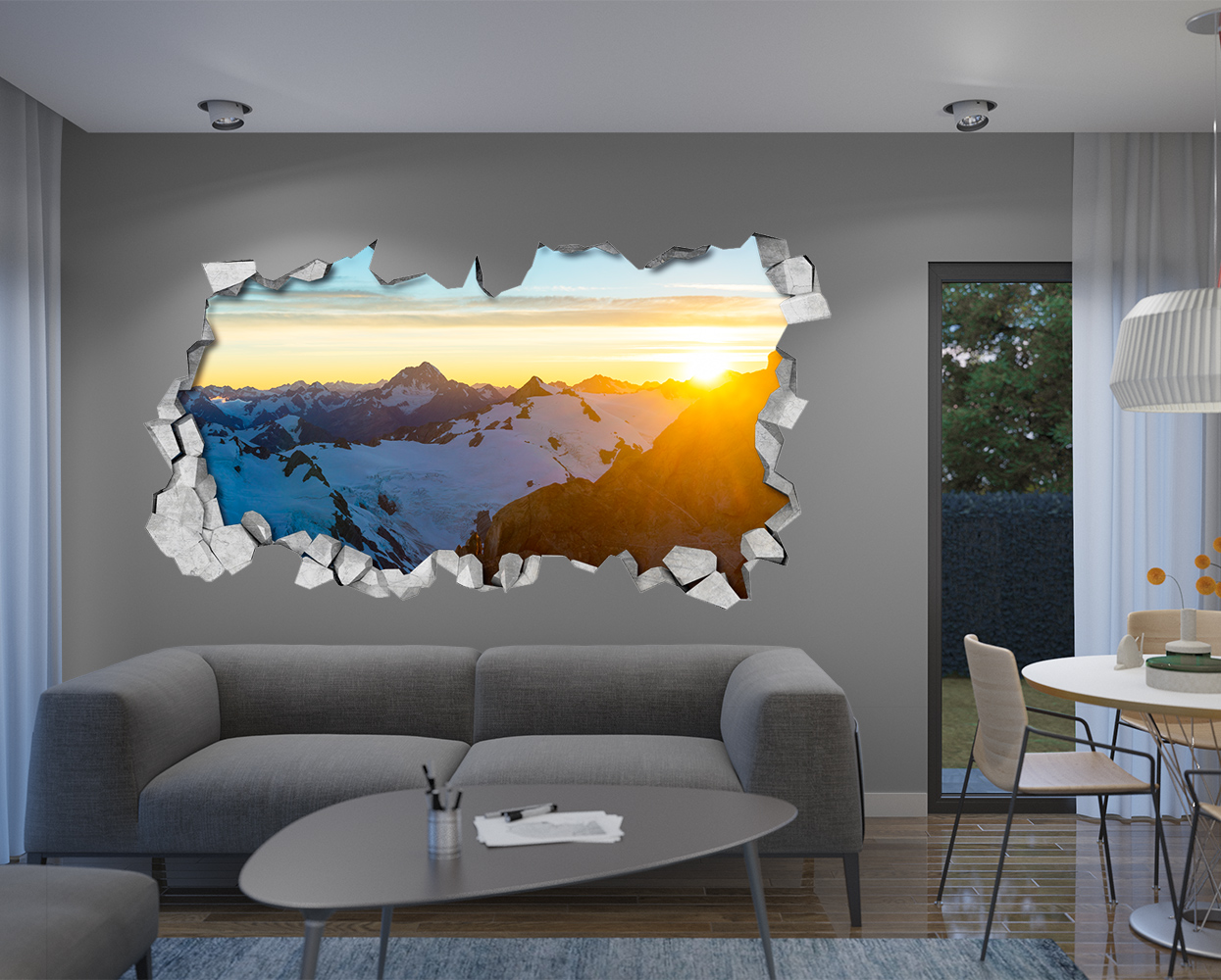 wallpaper 3d effekt,living room,room,wall,interior design,mural