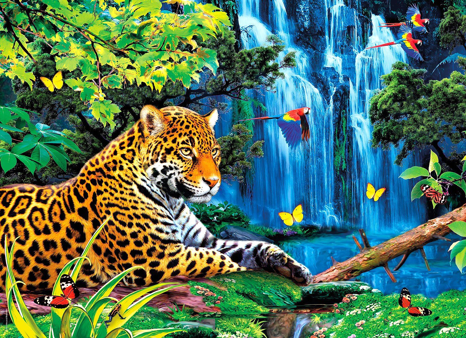 fondo de pantalla 3d effekt,fauna silvestre,felidae,animal terrestre,selva,naturaleza