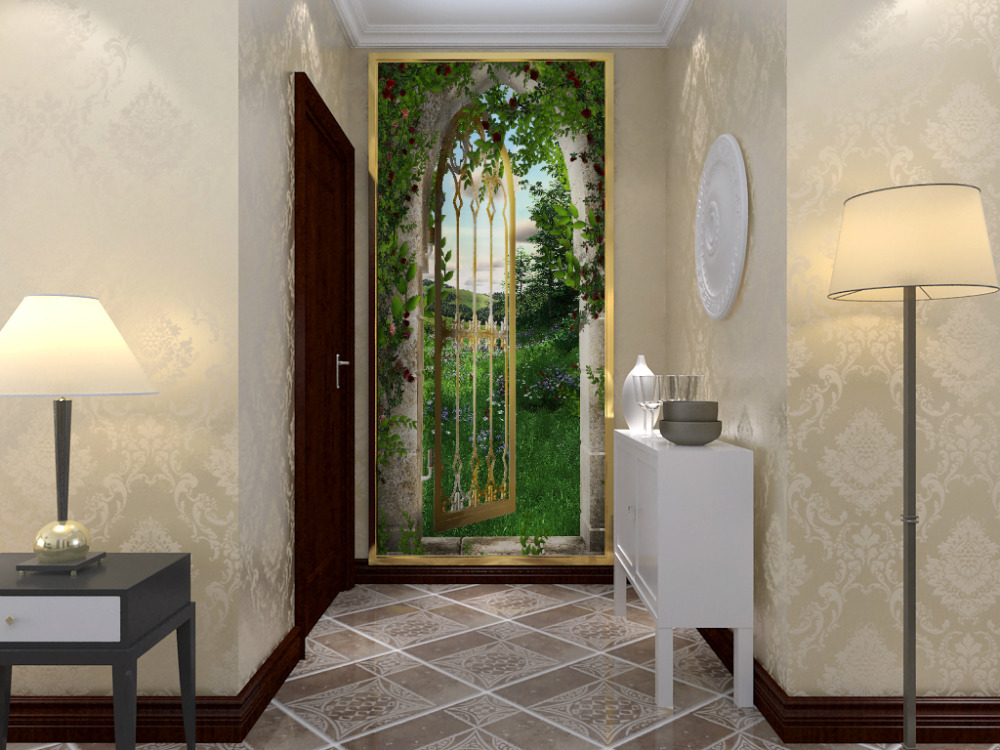 door wallpaper murals,property,room,interior design,floor,building