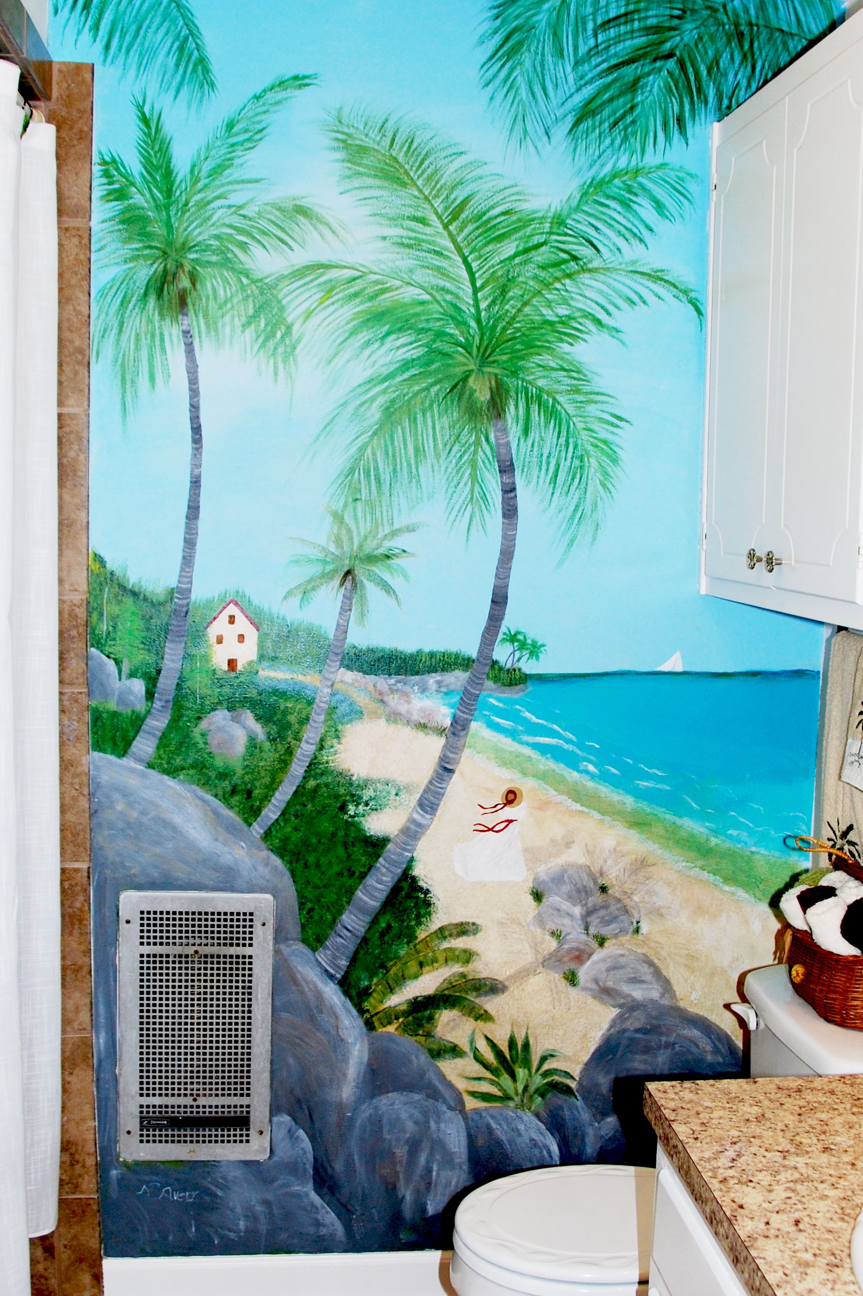 wallpaper scenes for walls,wall,mural,room,property,palm tree