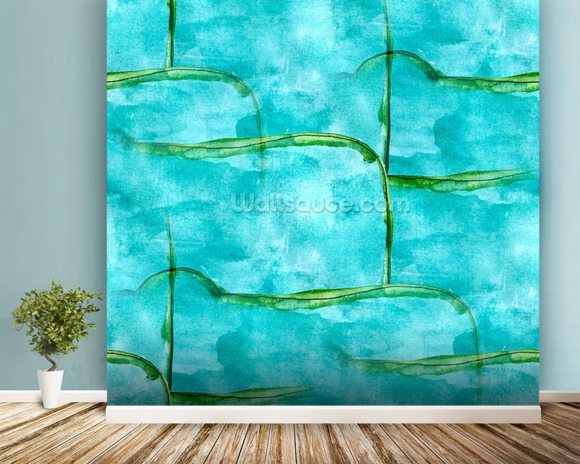 papier peint peintures murales australie,aqua,bleu,turquoise,vert,sarcelle