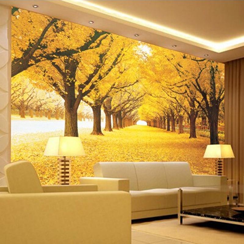 large wallpaper murals,yellow,wall,wallpaper,mural,room