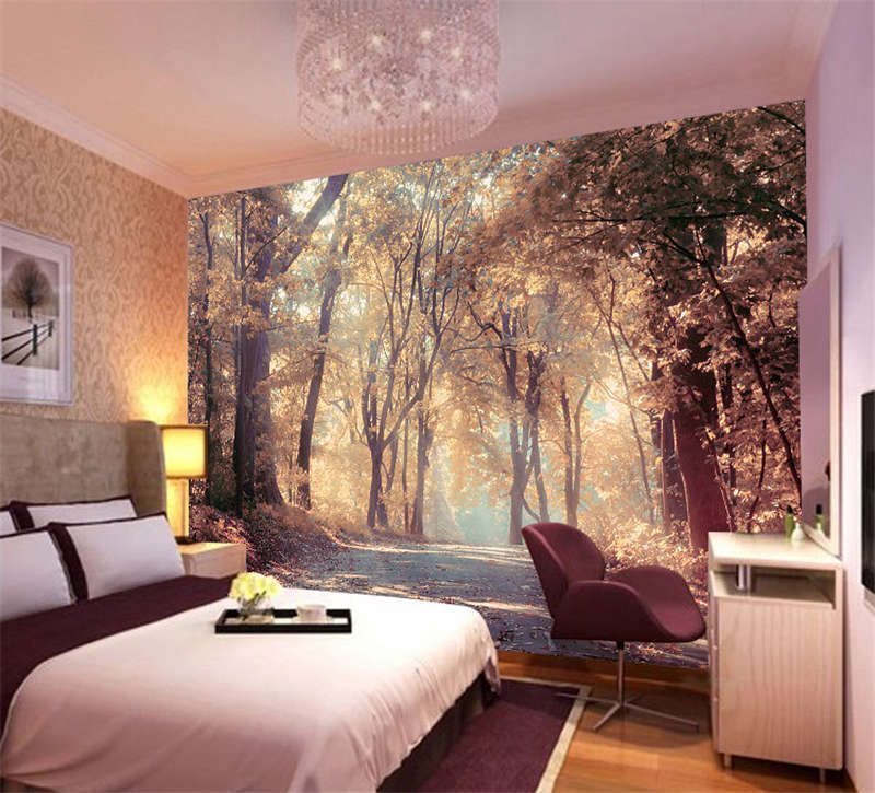 bedroom wallpaper murals,bedroom,room,furniture,wall,interior design