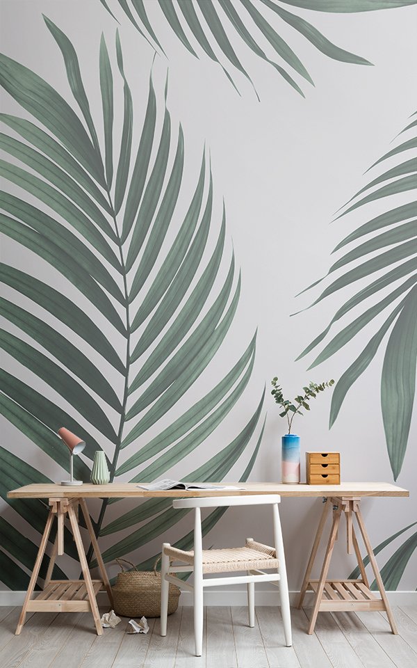 feature wallpaper murals,furniture,turquoise,wall,tree,leaf