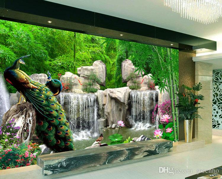 customized wallpaper for bedrooms,natural landscape,aquarium,aquatic plant,water feature,wallpaper
