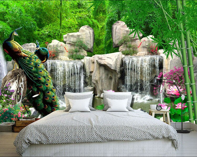 carta da parati personalizzata per camere da letto,natura,paesaggio naturale,verde,albero,camera