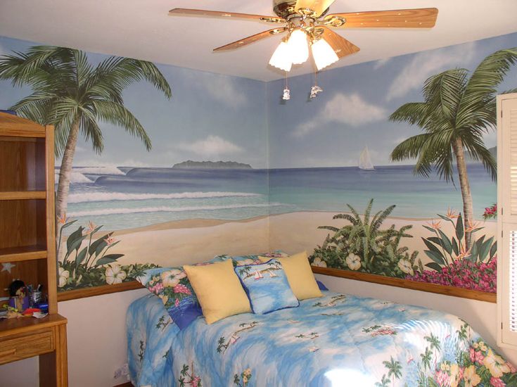 beach wallpaper bedroom,bedroom,room,ceiling,bed sheet,property