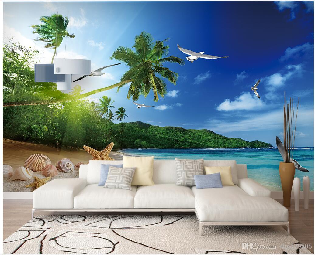 beach wallpaper bedroom,natural landscape,nature,wall,sky,wallpaper