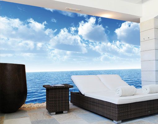 ocean wallpaper for bedroom,furniture,property,room,wall,sky