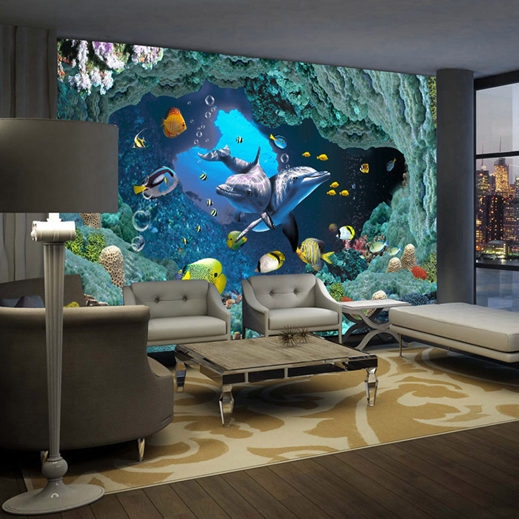 ocean wallpaper for bedroom,turquoise,room,aqua,teal,mural