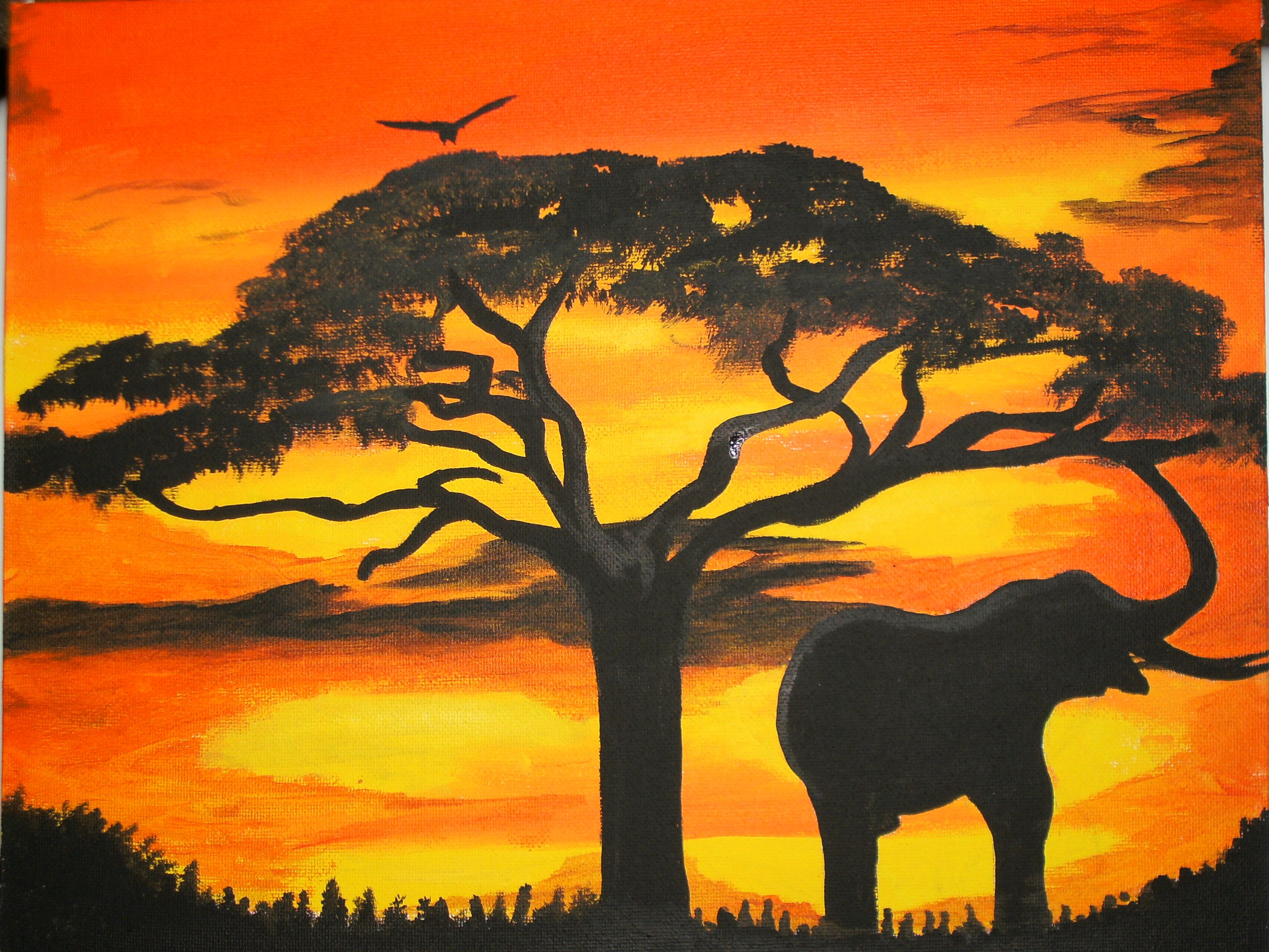 papier peint à thème africain,l'éléphant,faune,éléphants et mammouths,paysage naturel,éléphant d'afrique