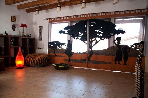 african themed wallpaper,property,room,floor,building,flooring