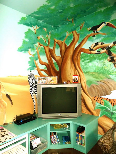 papel tapiz de temática africana,verde,habitación,mural,fondo de pantalla,mueble