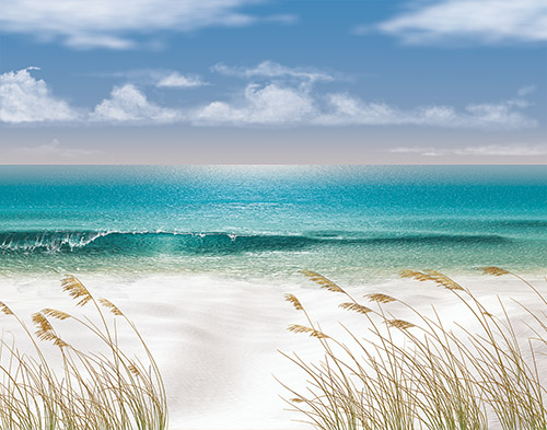 strand themenorientierte tapetenränder,himmel,meer,ozean,welle,blau