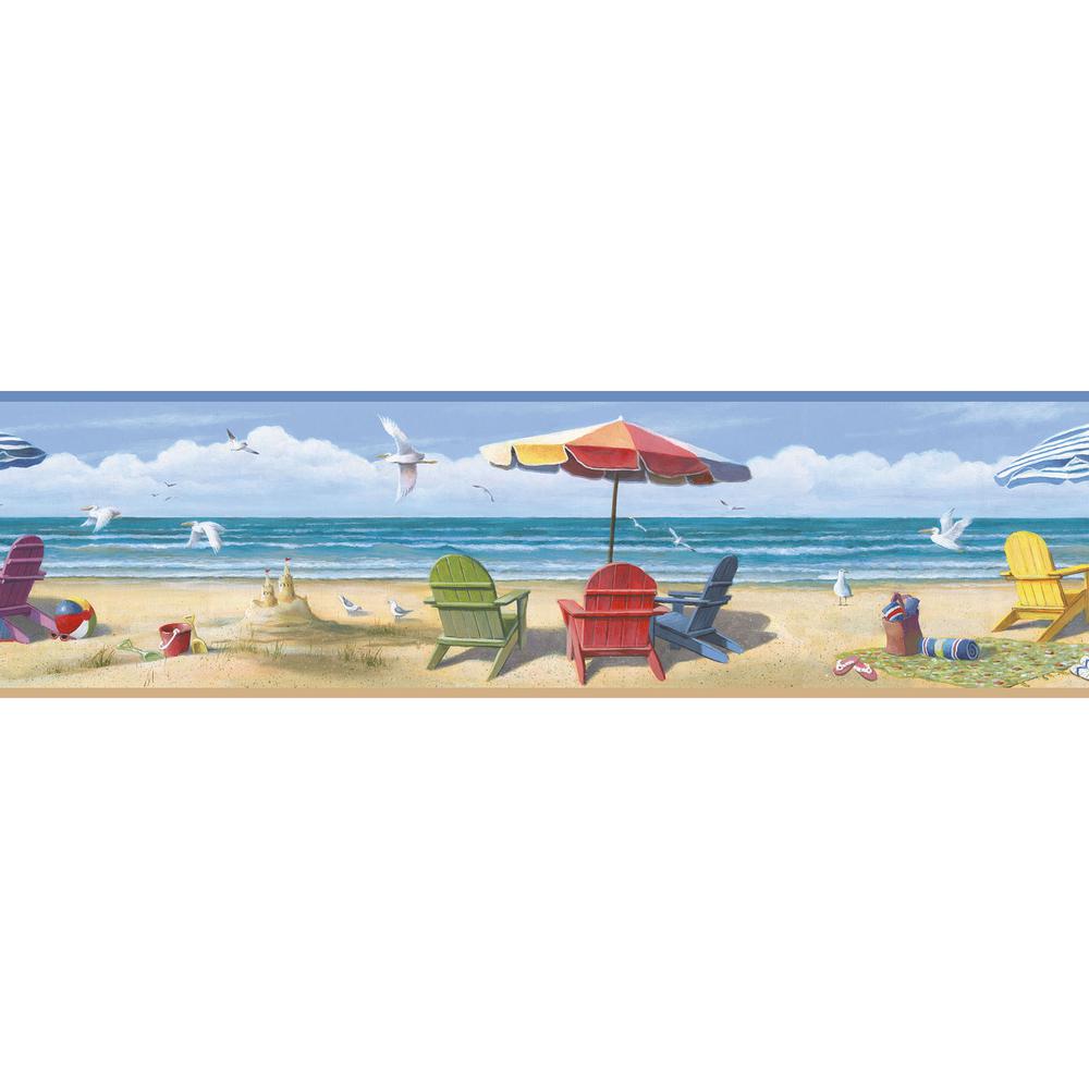 ビーチをテーマにした壁紙の境界線,傘,岸,休暇,海,海洋
