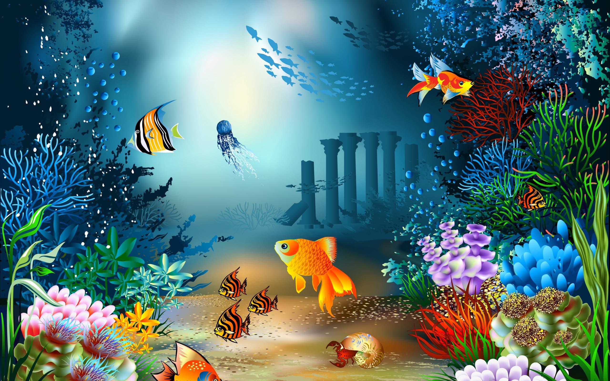 sea life wallpaper,marine biology,underwater,fish,coral reef,organism