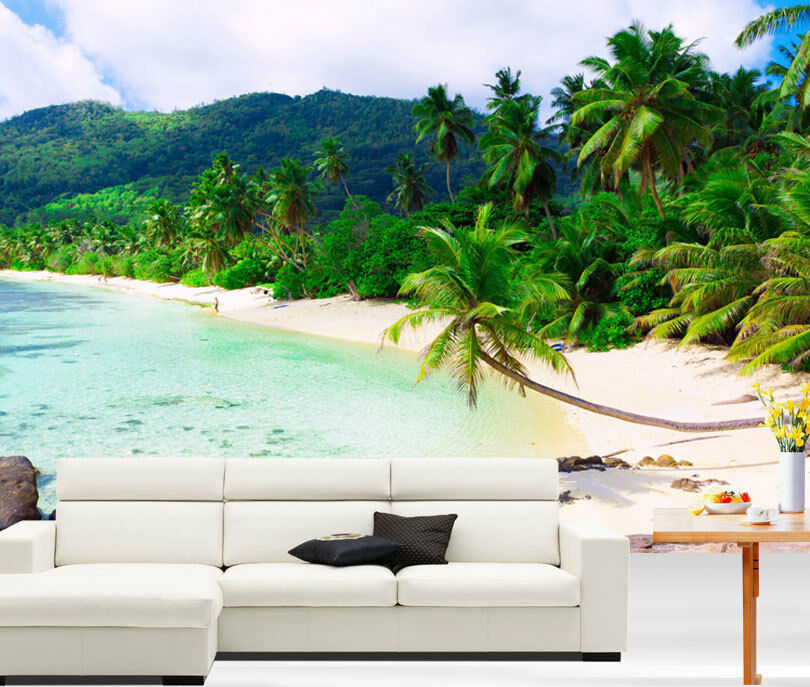 carta da parati da spiaggia per la casa,paesaggio naturale,caraibico,sfondo,parete,vacanza