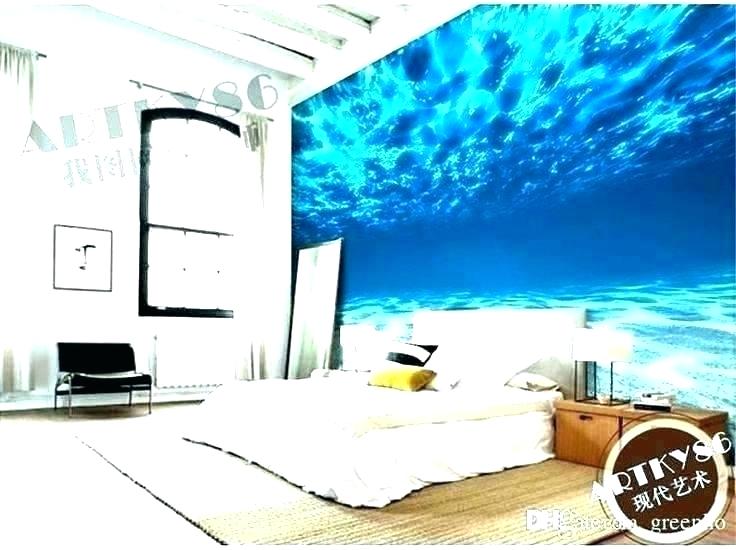 beach themed wallpaper for bedroom,cartoon,room,interior design,wall,design