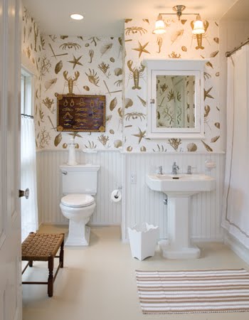 papier peint salle de bain nautique,salle de bains,chambre,design d'intérieur,propriété,plafond
