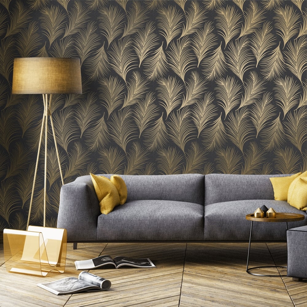 contemporary wallpaper designs uk,wallpaper,wall,yellow,furniture,living room