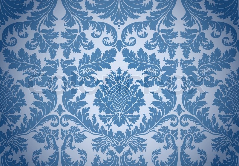 오래된 영어 벽지,푸른,무늬,짙은 청록색,직물,대칭