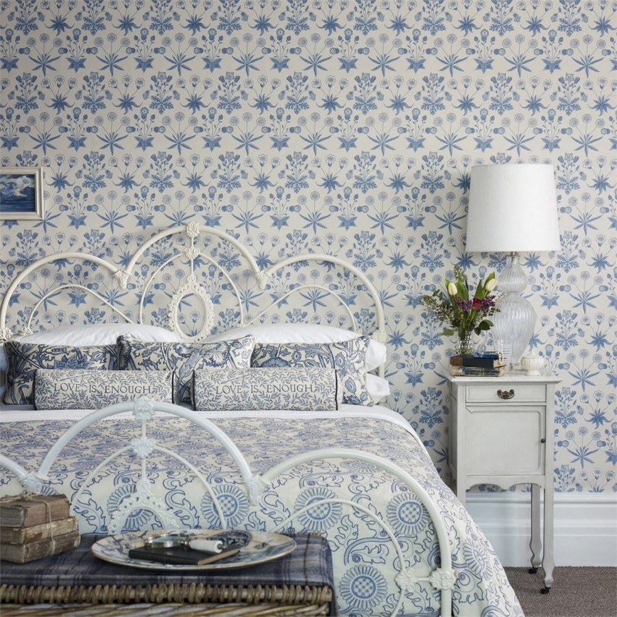 wallpaper english style,bedroom,bed,bed frame,room,bed sheet