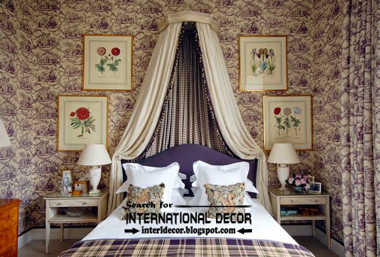 carta da parati in stile inglese,camera da letto,camera,mobilia,interior design,letto